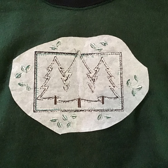 Christmas Tree and Holly Pull Over Sweatshirt - Picture 5 of 5